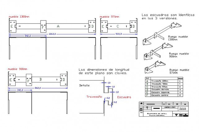 NARA Furnitures fixation drawings