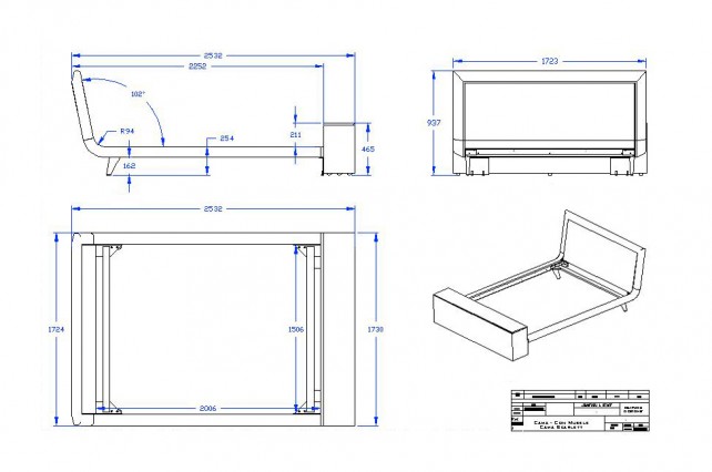 SCARLETT Bed drawing