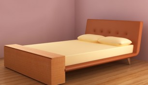 SCARLETT Bed with foot-board furniture rendering